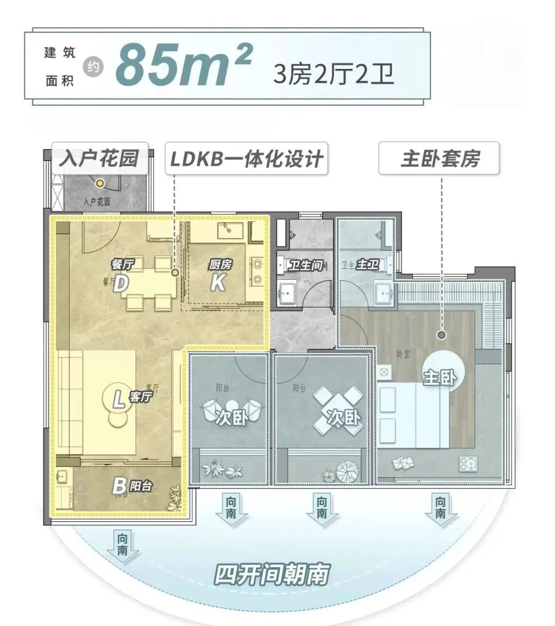 白云新城保利云境68㎡三房，能不能入手？