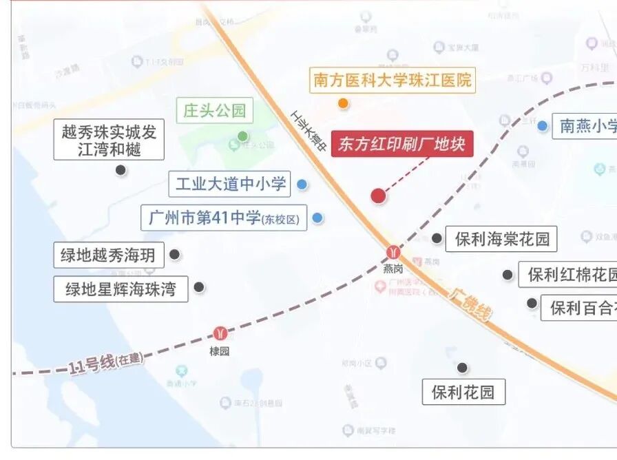 保利东方红项目90-120平，项目周边有哪些配套？