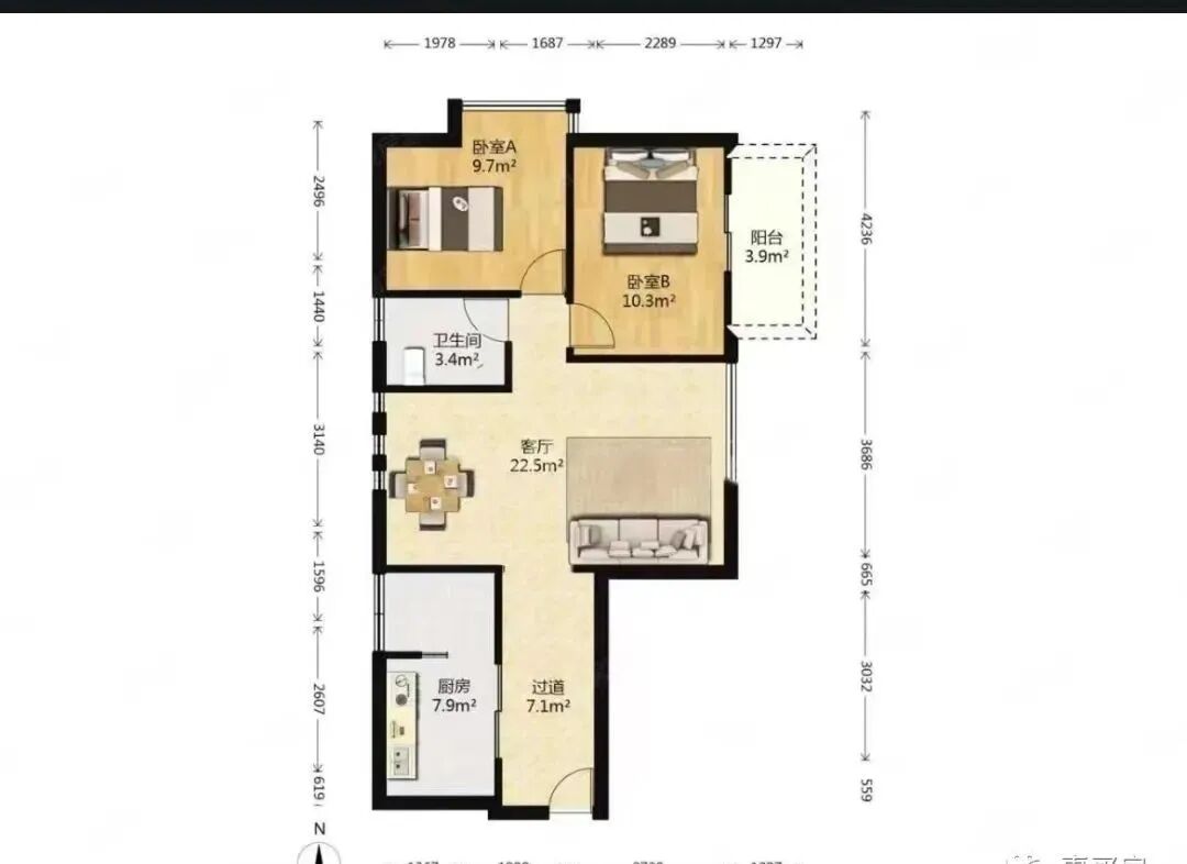 天河北二手房【嘉宝华庭】85平，总价500多万！
