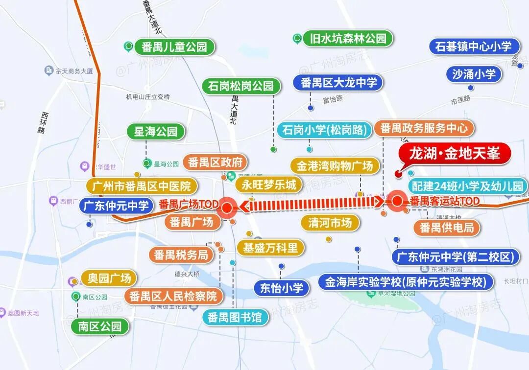 番禺龙湖金地天峯引进广外附小，总价310万！