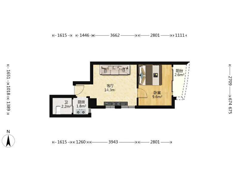 天河北二手房【鸿翔大厦】41平，总价360万！