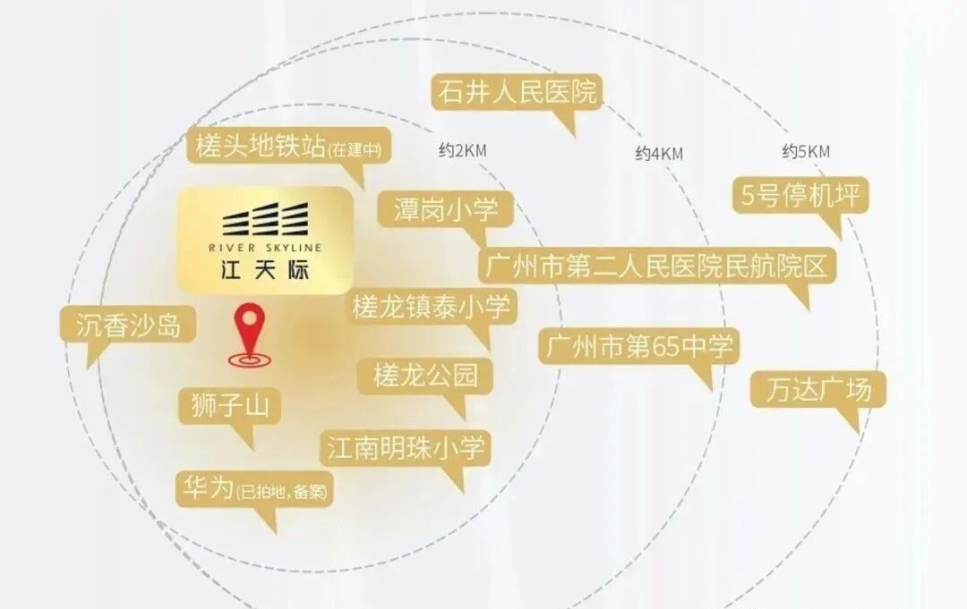 白云五矿招商江天际3.8万/m²起，项目有哪些配套？