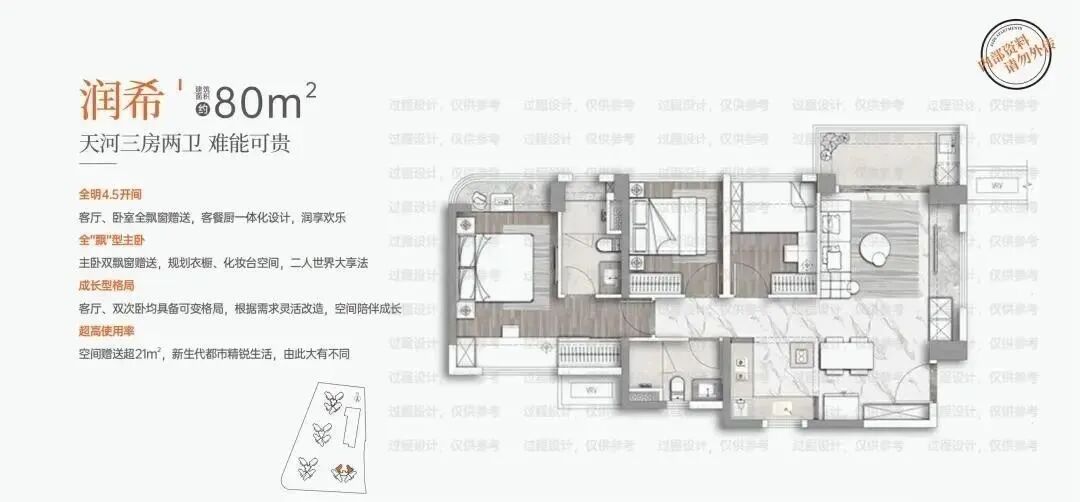 单价6万起？华润置地天河润府80-128m²三四房!