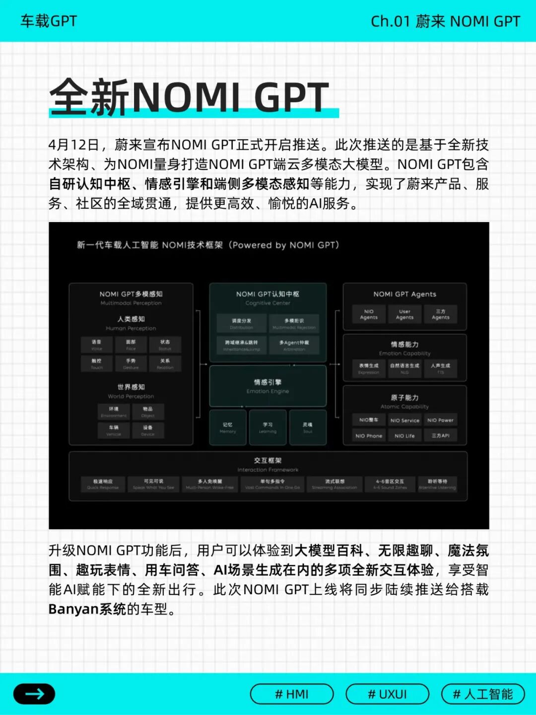 车载语言大模型｜蔚来汽车 NOMI GPT