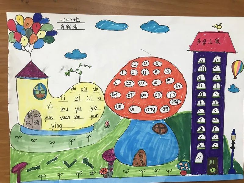 ，尽情地发挥天马行空的想象力，让我们一起去欣赏他们的创意拼音画吧！