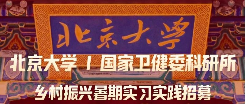 北京大学暑期实践活动 ：全国火热招募中！