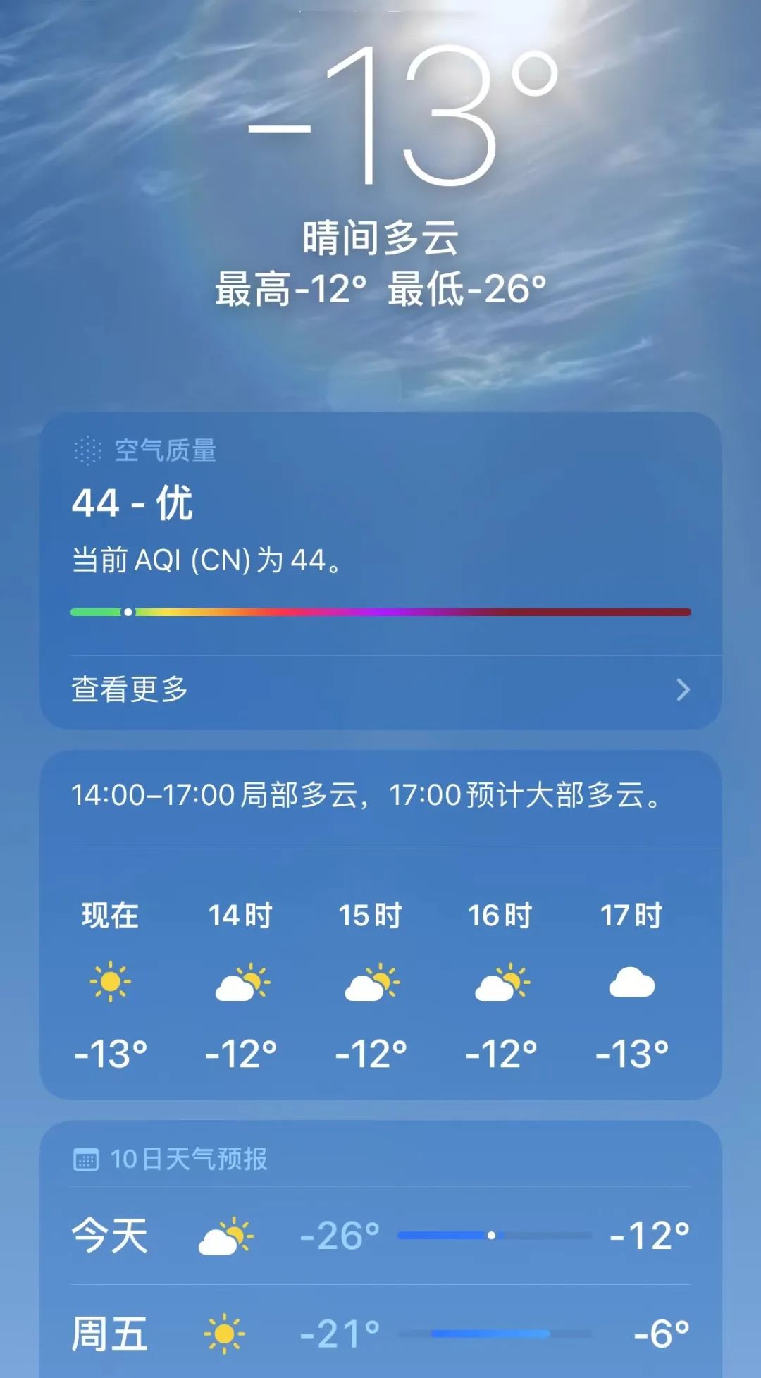 2024年Jan月14日 沈阳天气