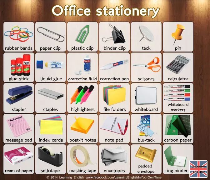 【英语用词】list of stationery in english英文文具清单