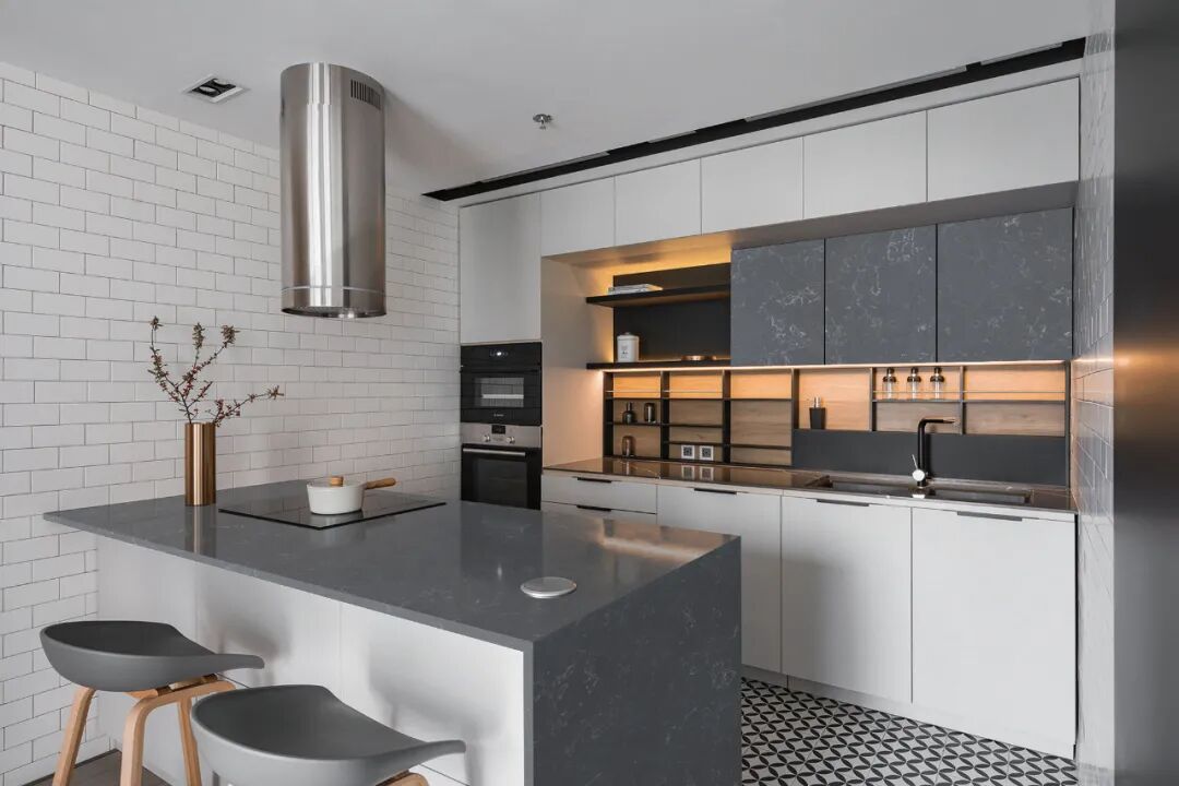 Grey Quartz Kitchen Island Tops