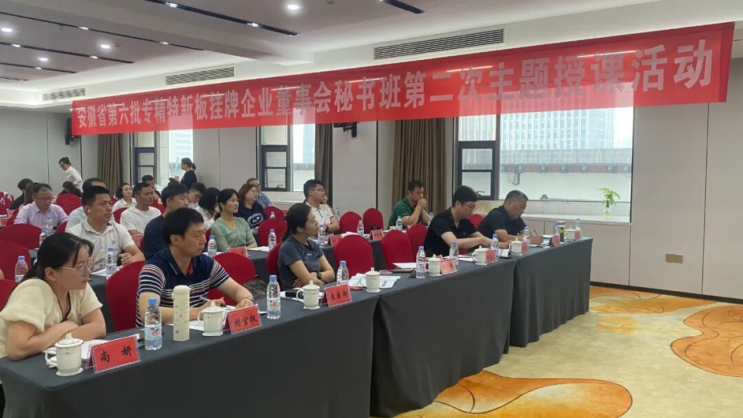 徐盛灯博士为安徽省第六批专精特新董秘班授课