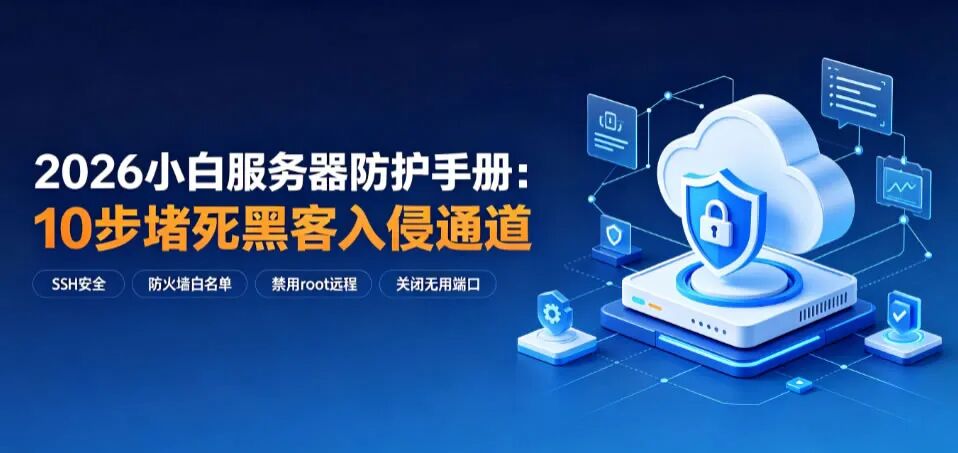2026小白服务器防护手册：10步堵死黑客入侵通道