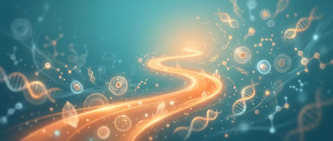 在迷茫中寻找新希望的抽象医学插画