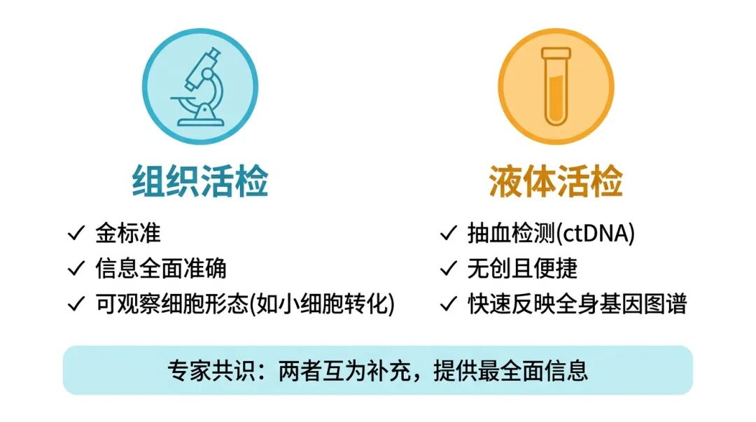 组织活检与液体活检的对比科普图