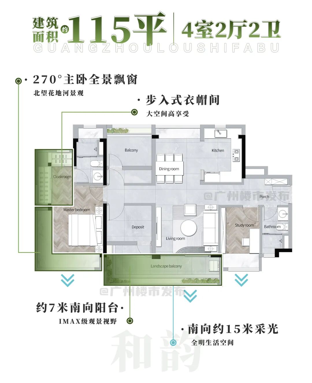 武汉城建保利花语和岸入市，项目在售建面约86-142平三四房