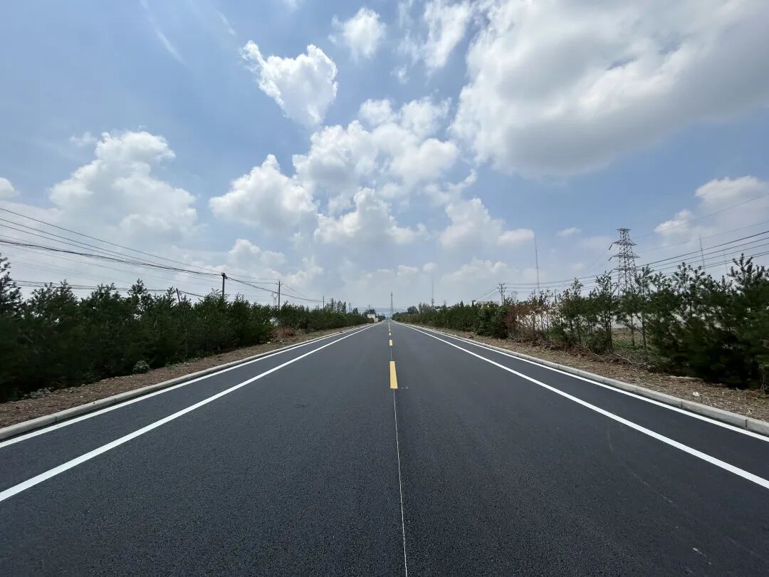 河南省内埠镇酒精厂路“白变黑”工程竣工 铺就乡村振兴“舒心路”