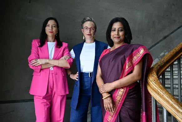 Zoe&nbsp;Hawkins, Johanna Weaver and Sunita Kumar launched the Tech Policy Design Centre.