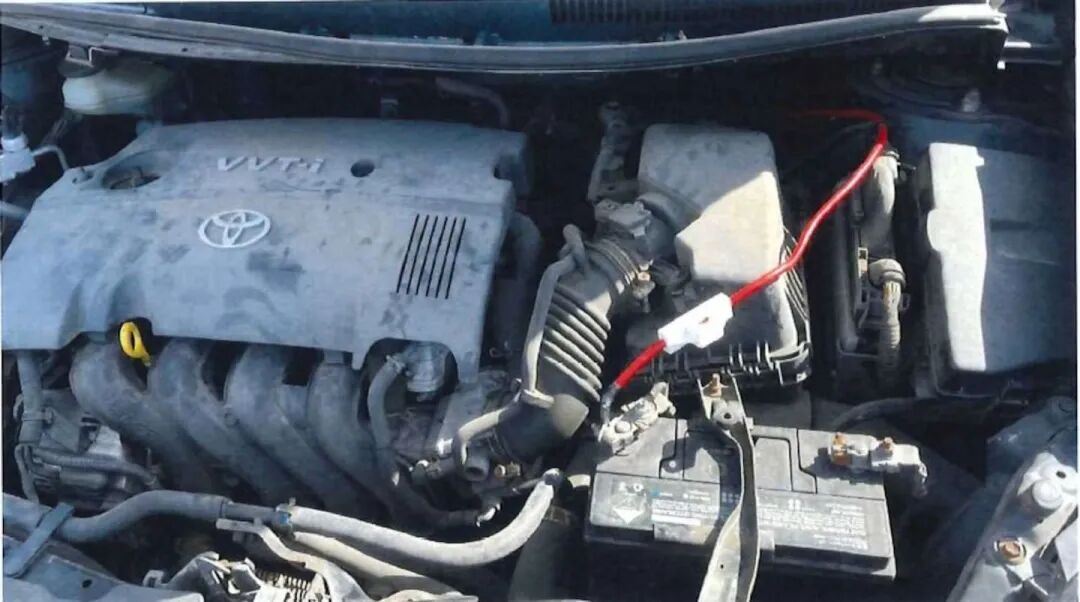 A search of Chenwei Zhang's car showed an SMS blaster to have operated out of the vehicle's boot, with the power supplied by the car battery. Photo / Police