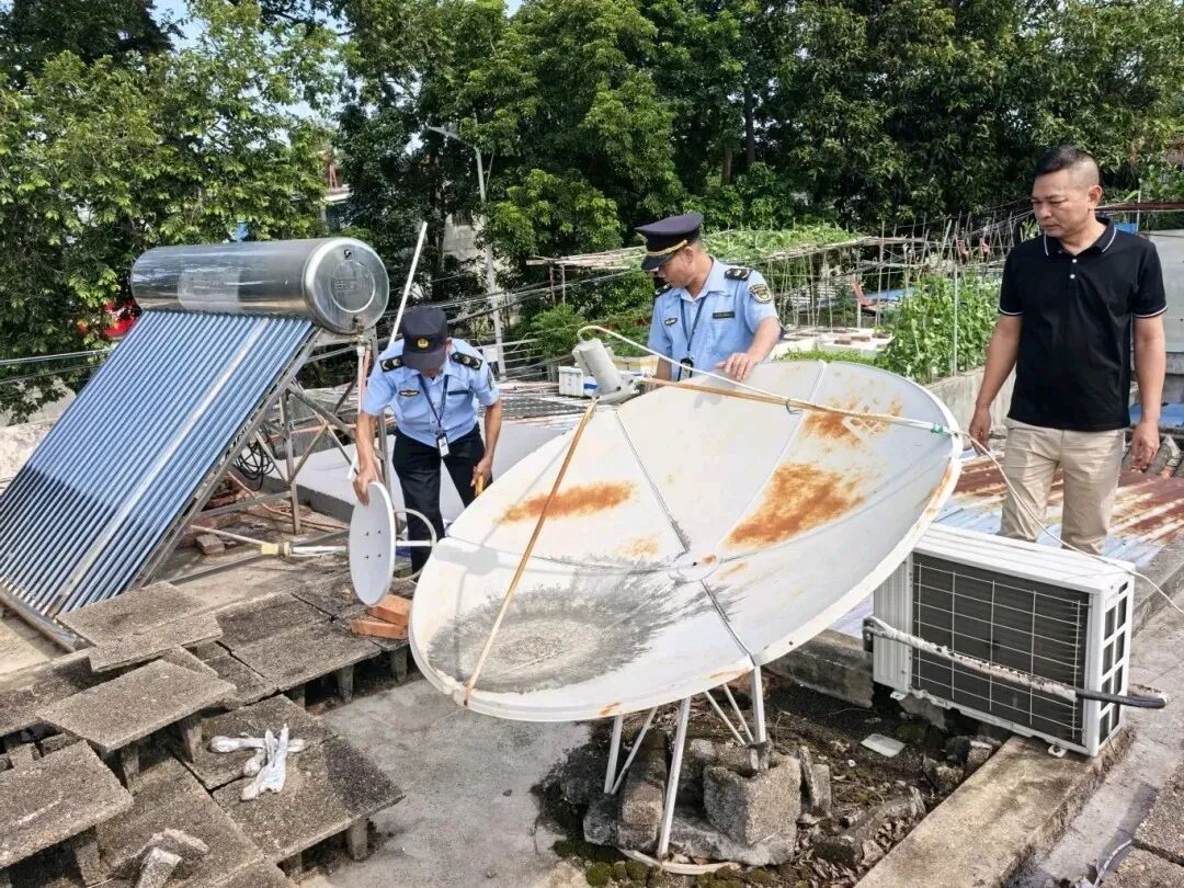海南多市县集中开展非法卫星电视接收设施专项整治行动