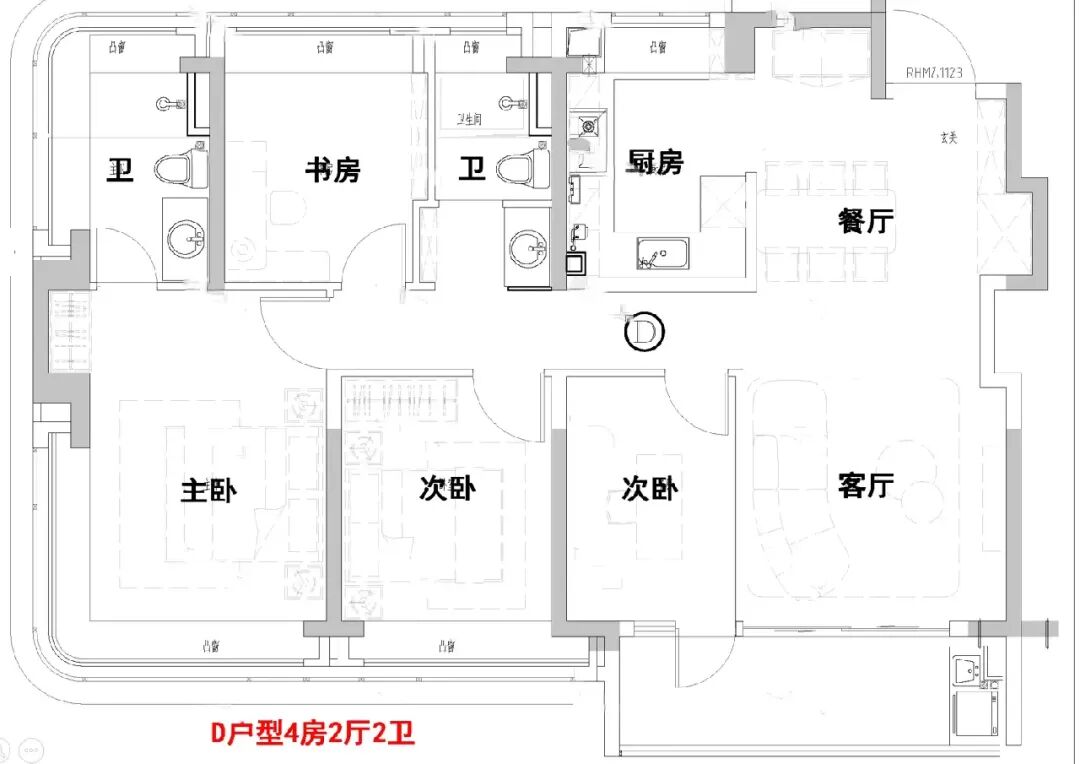 168㎡户型图