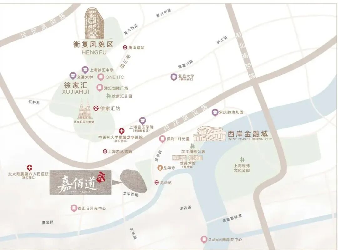 嘉佰道·徐汇位置示意图