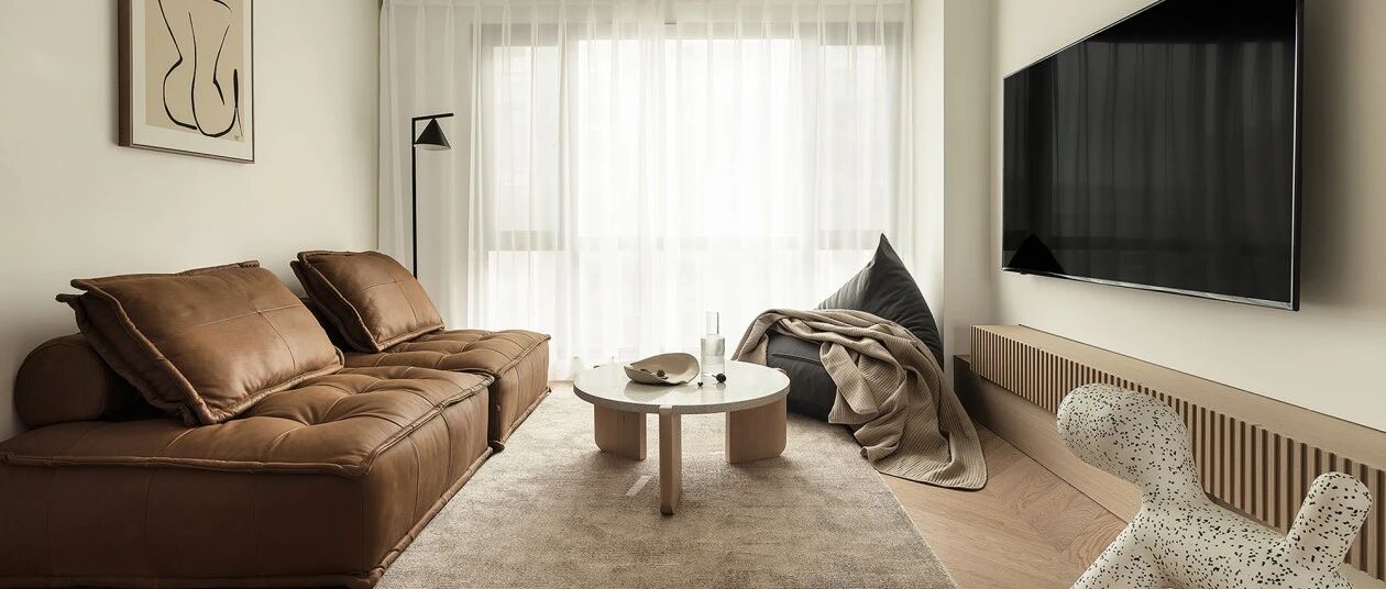 82m²奶咖色小两居：拆掉一面墙，多出一间房，是心动的感觉！