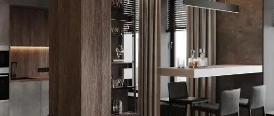 家里有柱子别急着砸，学这样设计成酒柜，家里档次都翻一倍