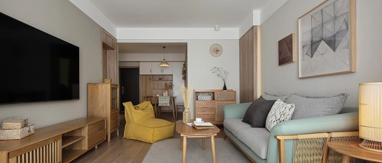 清新超耐看！82m²「暗两室」变身自然原木风，美得让人羡慕