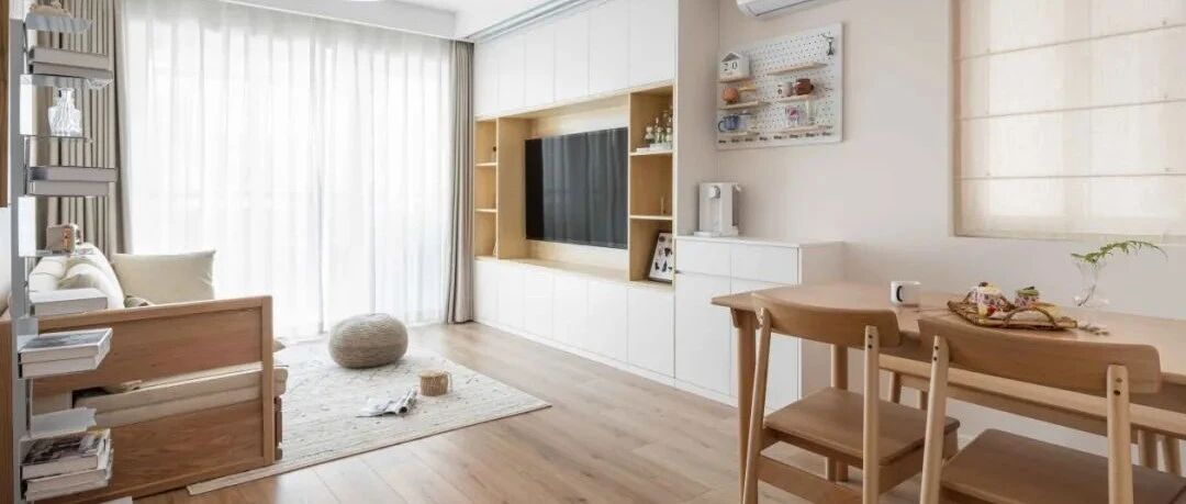 80m²奶油色+原木风：这个治愈原木小屋，不仅超强收纳又颜值满满！