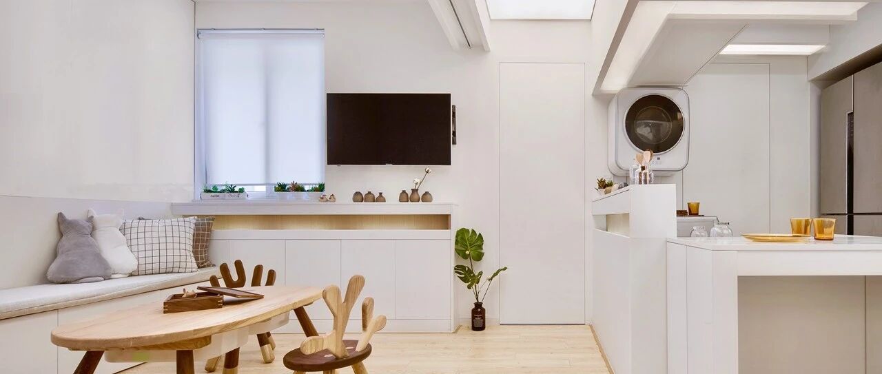 68m²教科书式断舍离：木色+白色的5口之家，收纳升级还储物翻倍