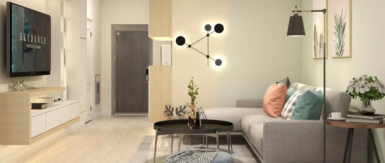 北欧小户型，从黯淡到亮眼，暖光+混搭让66m²2室清新又敞亮