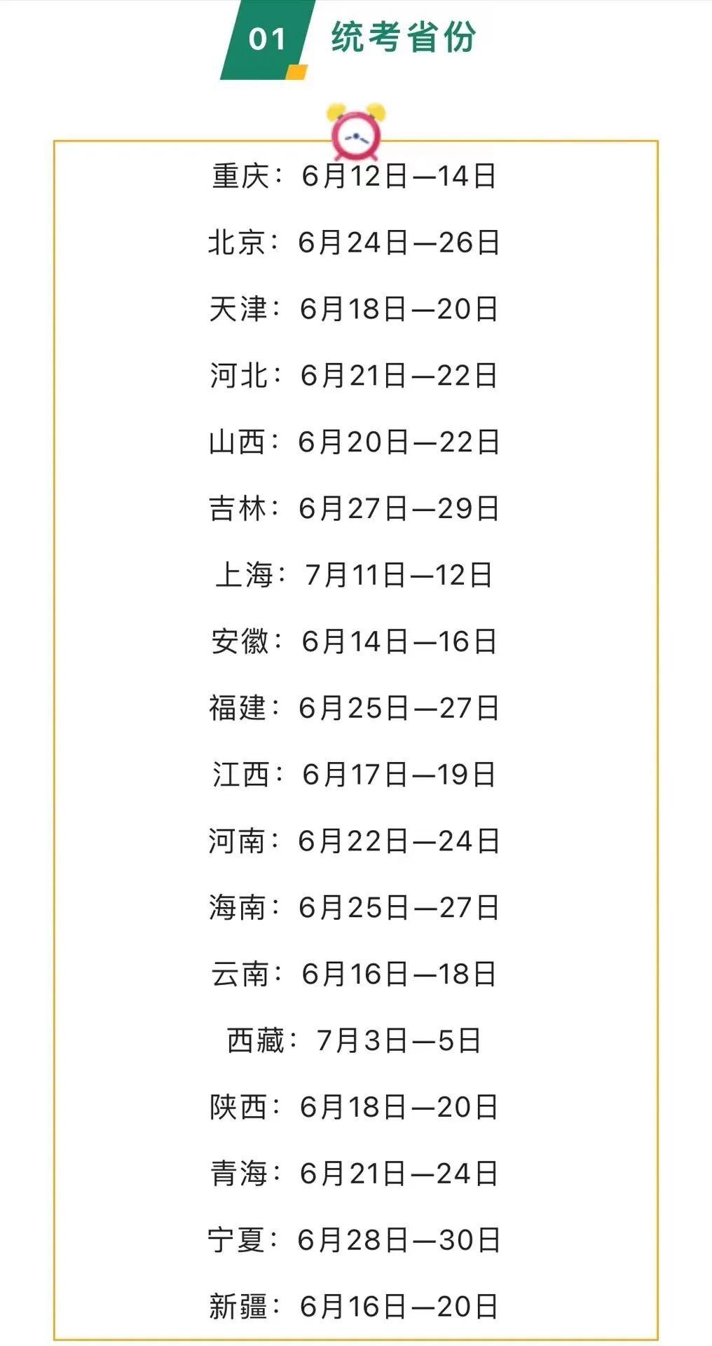 2023年全国各省市中考时间汇总（附备考方法）