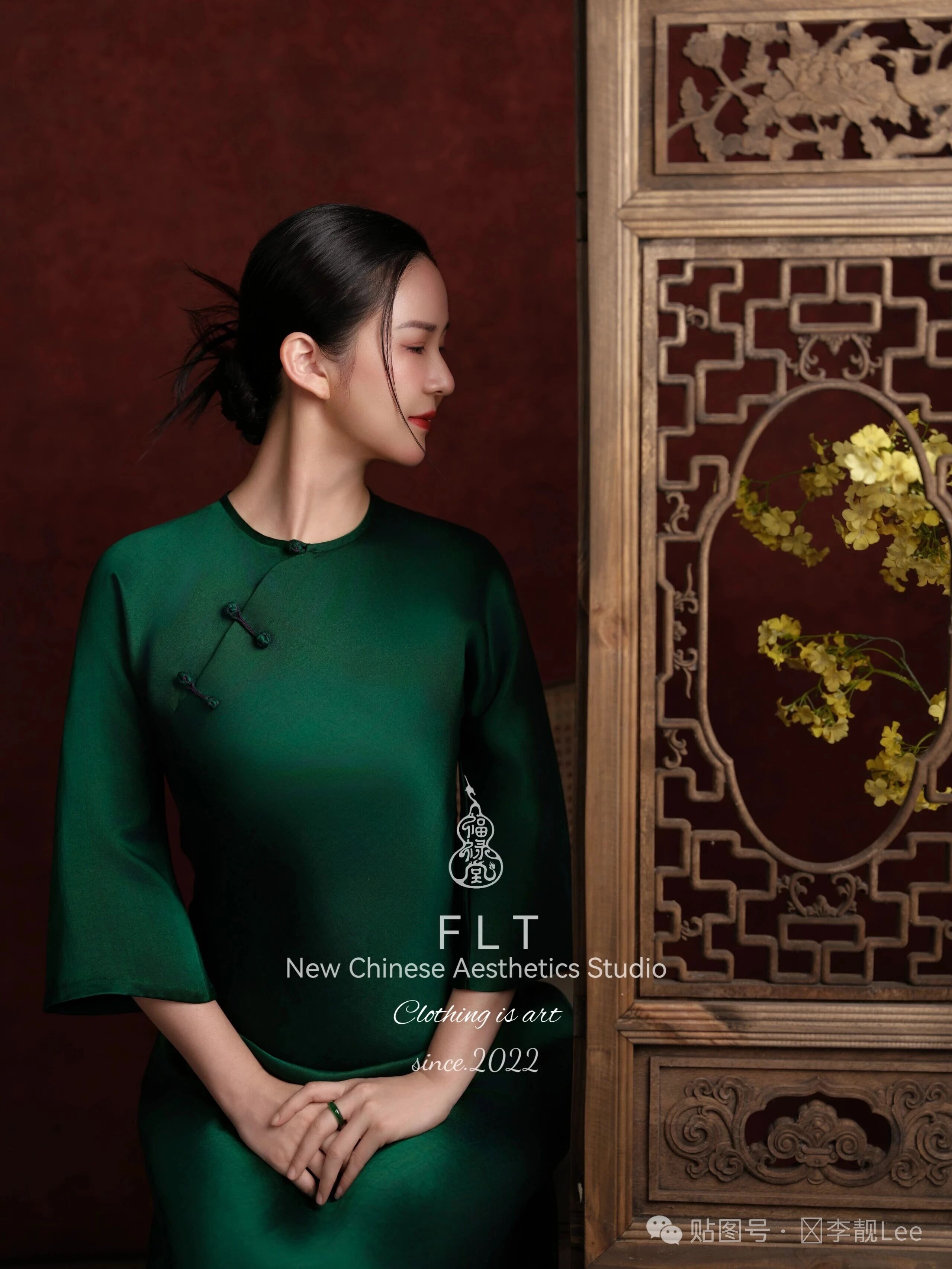 设计师李靓｜这件绿色旗袍，叫翡冷翠