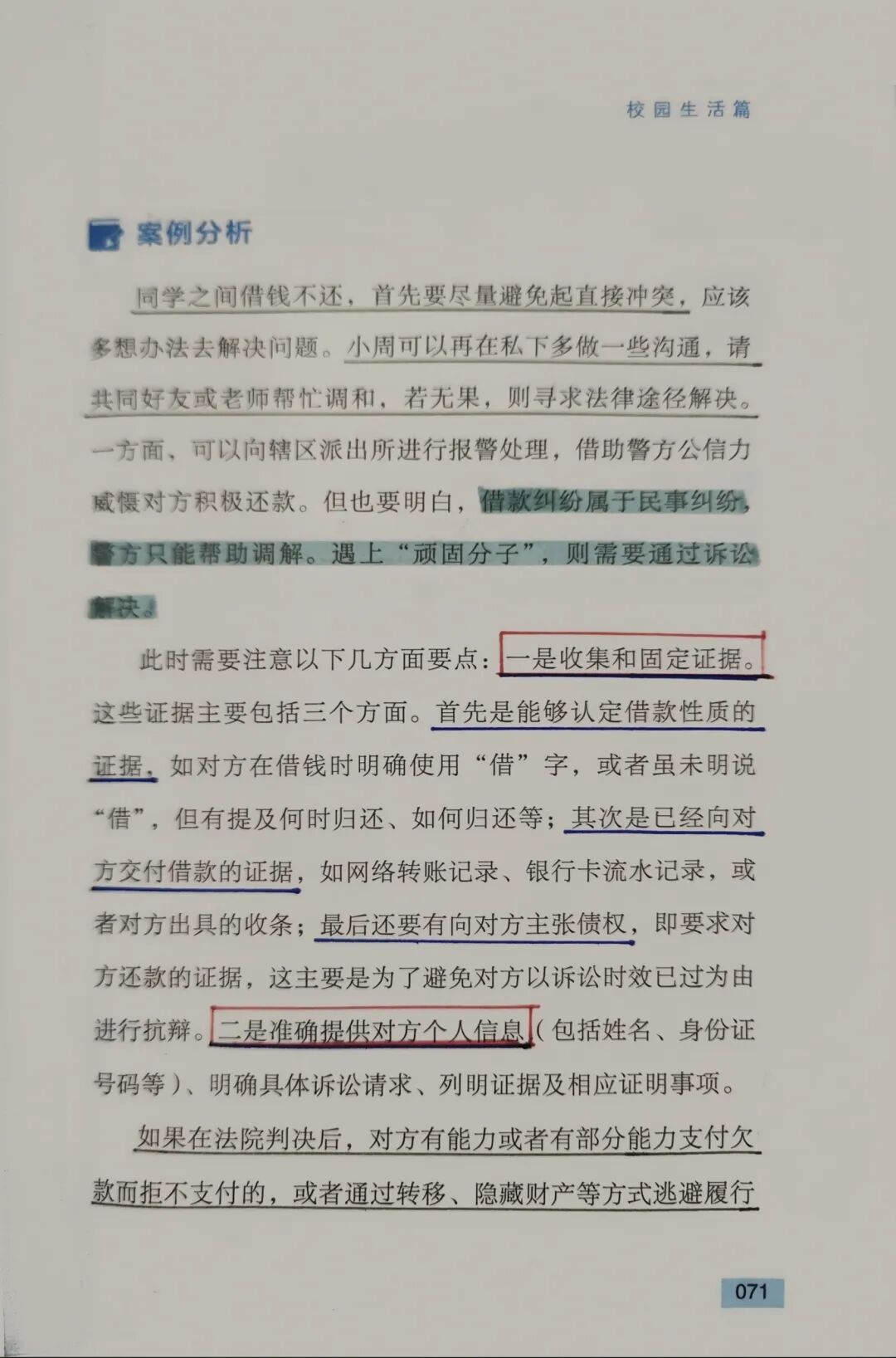 同学借钱不还