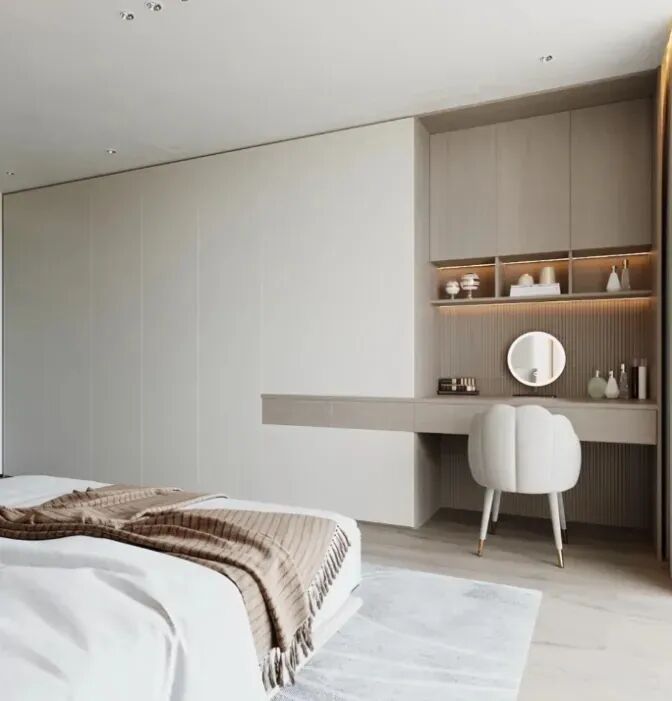 巧妙设计床尾柜,让卧室瞬间变大!