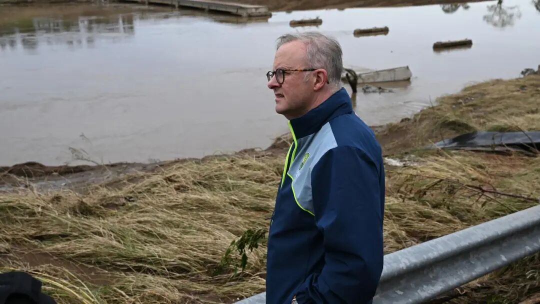 Prime Minister Anthony Albanese visited Taree on Tuesday. Picture: Dean Lewins/POOL/NewsWire
