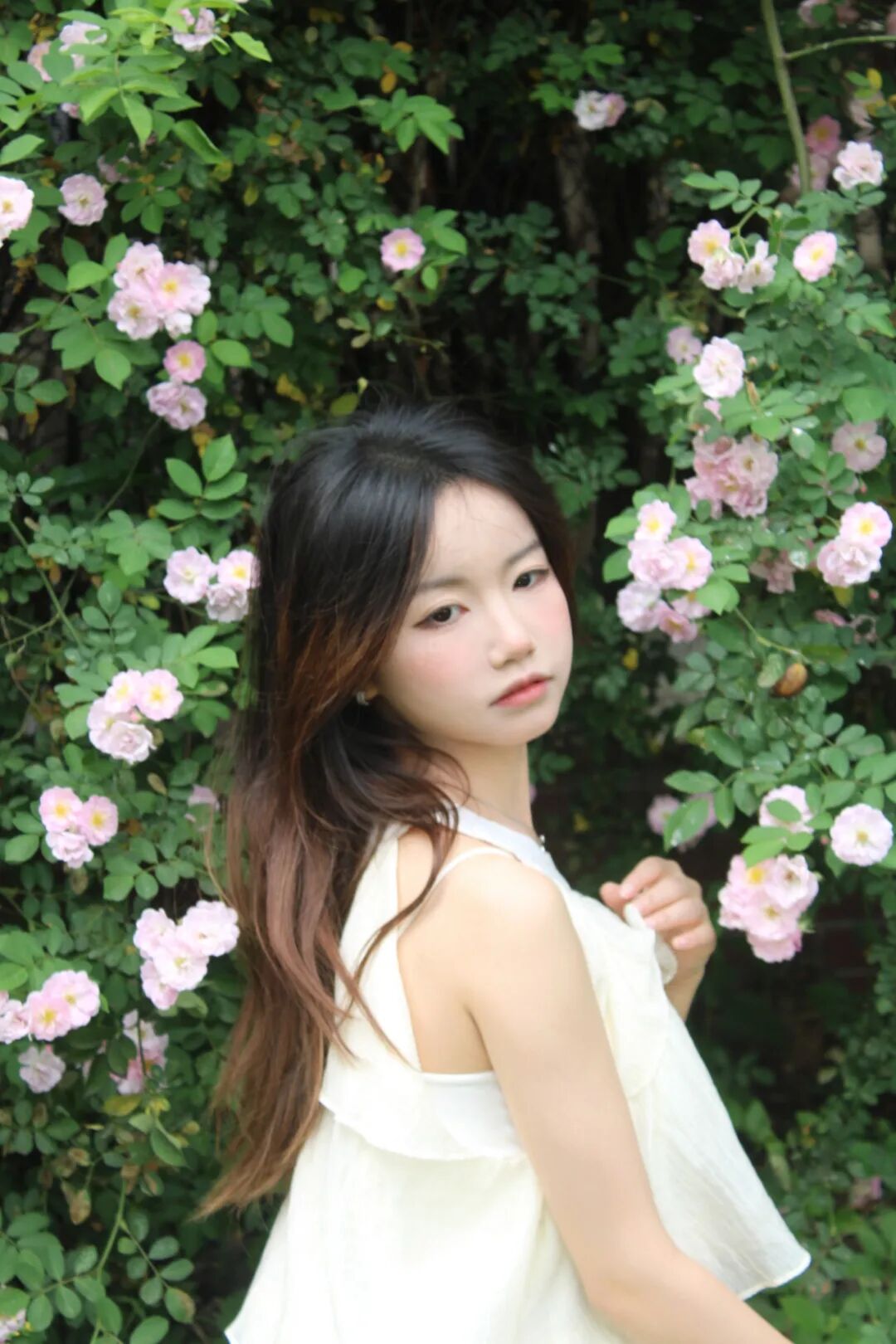 初夏的浪漫怎么少得了和锦城"校花"们合影