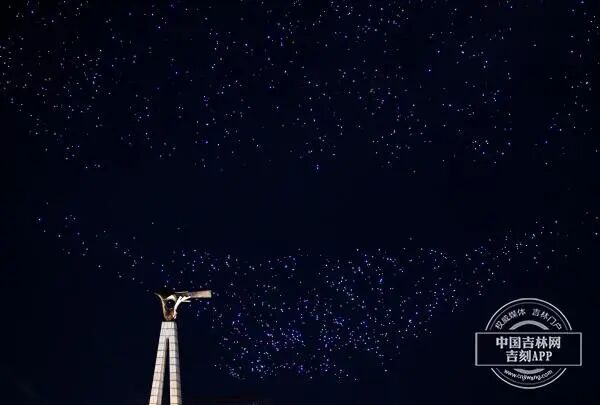 无人机编队星空效果