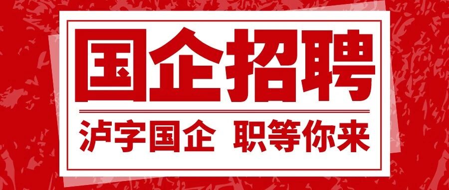 4月上新！泸州市属国企228个岗位招贤纳士