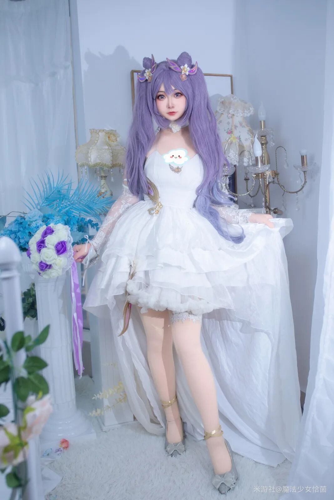 刻晴纯白花嫁:coser:是一只小鱼北妮露 芭蕾舞裙:我们来看原神cos合集