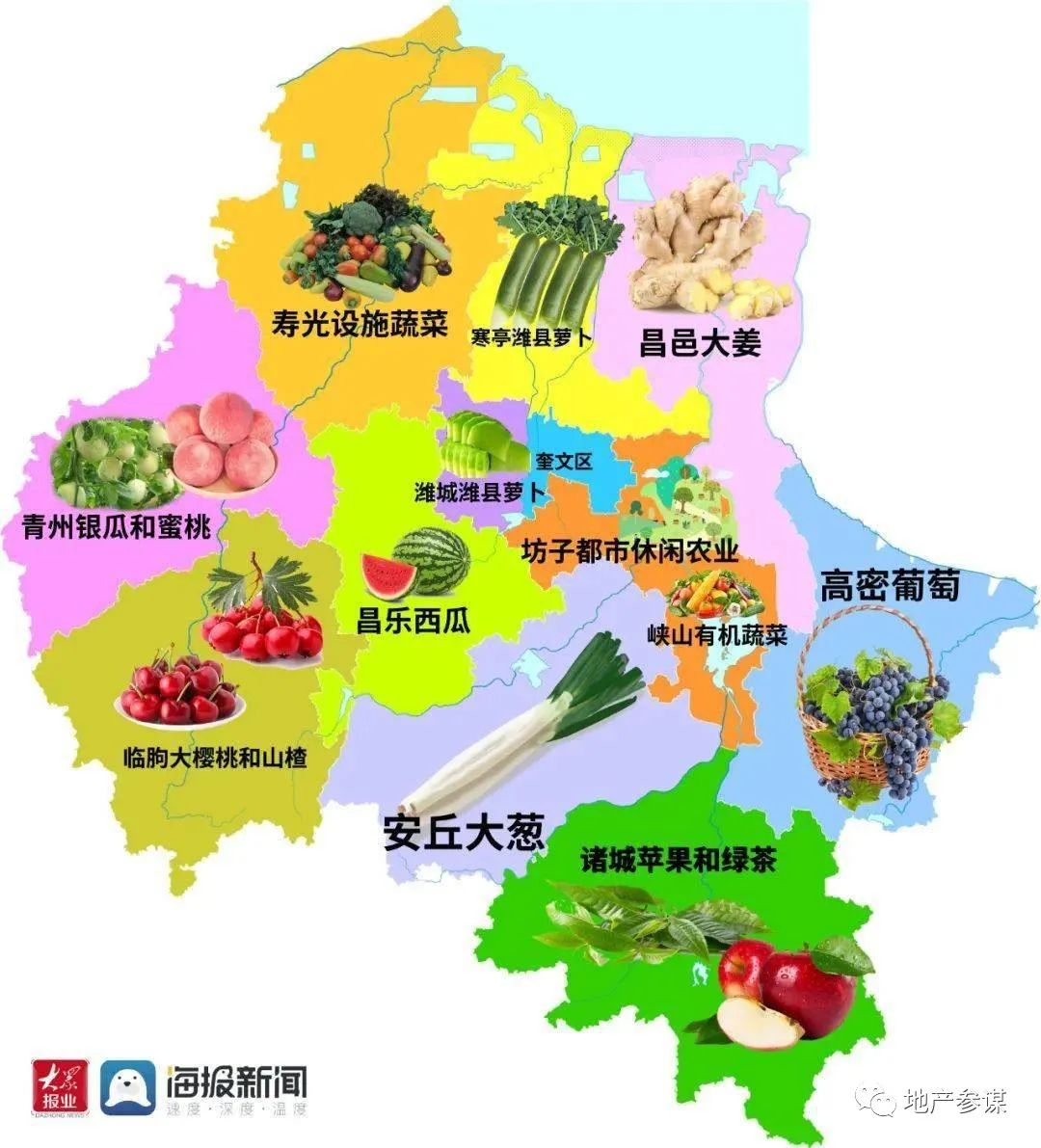 依託壽光,諸城,青州,寒亭,昌樂,臨朐,安丘,峽山等農業基礎較好地區