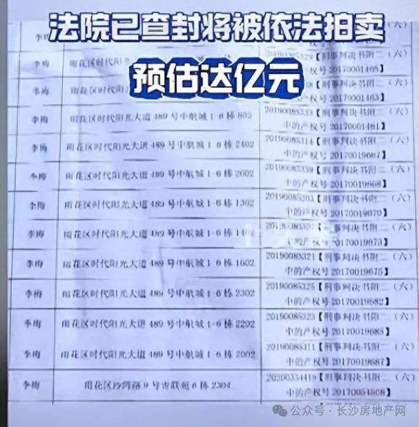 合肥女子在长沙坐拥87套房被查封