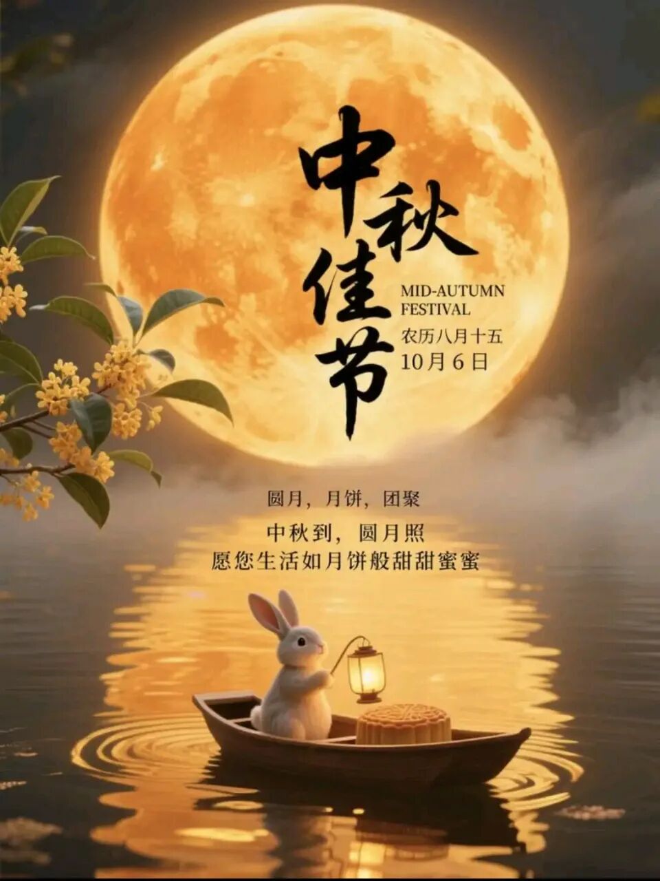 中秋将至 双节同庆,中秋遇国庆，月满中秋夜，家国共团圆!