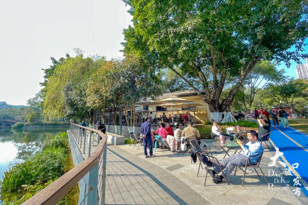 逛公园晒太阳喝咖啡这是大渡口春天的打开方式