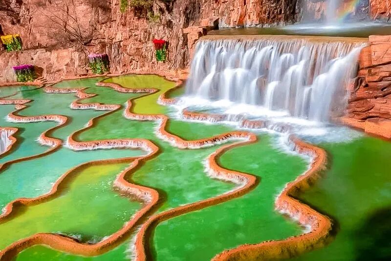 石林峡320日观七彩瑶池挑战宇宙之眼游峡谷险峰