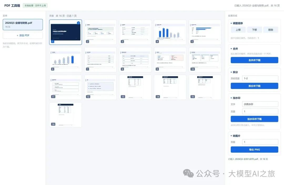 做出来的 PDF 工具箱