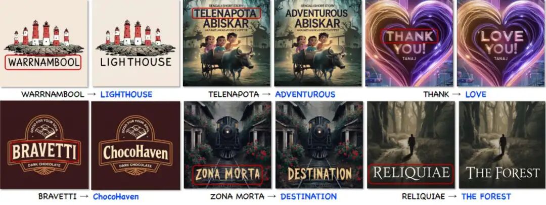 自参考文本图像定制结果