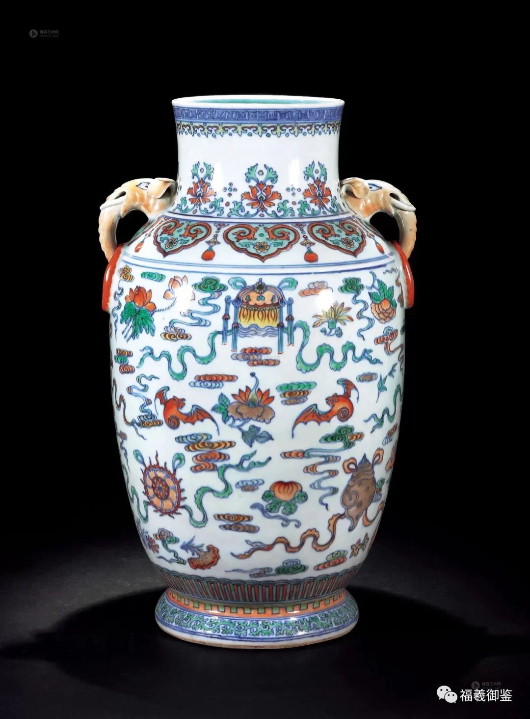 中国清時代 闘彩三多文茶碗 盃 豆彩 鬥彩 大清雍正