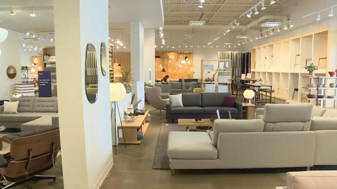 Furniture in a display room.