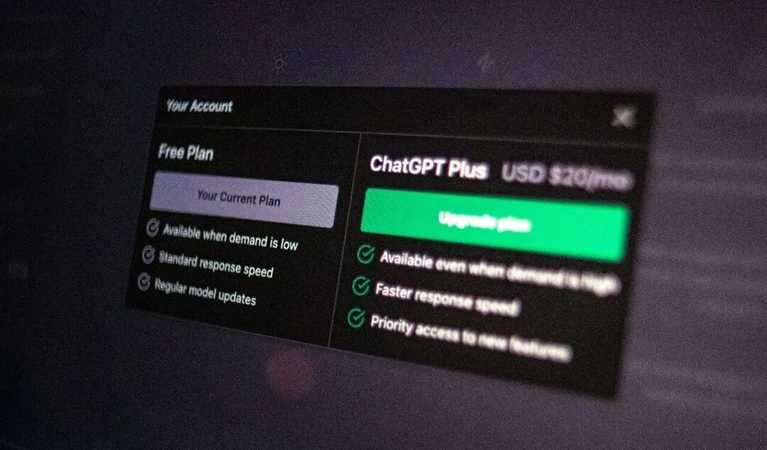 a computer screen with a chatoff plus user interface