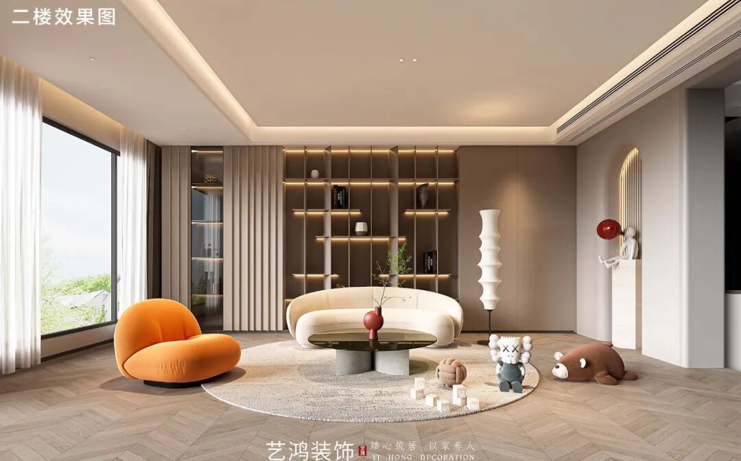 艺鸿案例丨新天半山1200㎡别墅全案落地，三代同堂的理想生活(图21)